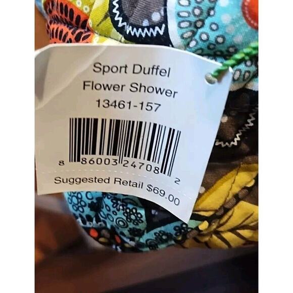 Vera Bradley Flower Shower Overnight Diaper Duffle Bag Tote Floral Quilted Zip - Picture 8 of 12